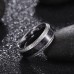 8 mm Tungsten band with Eternity Cubic Zirconia